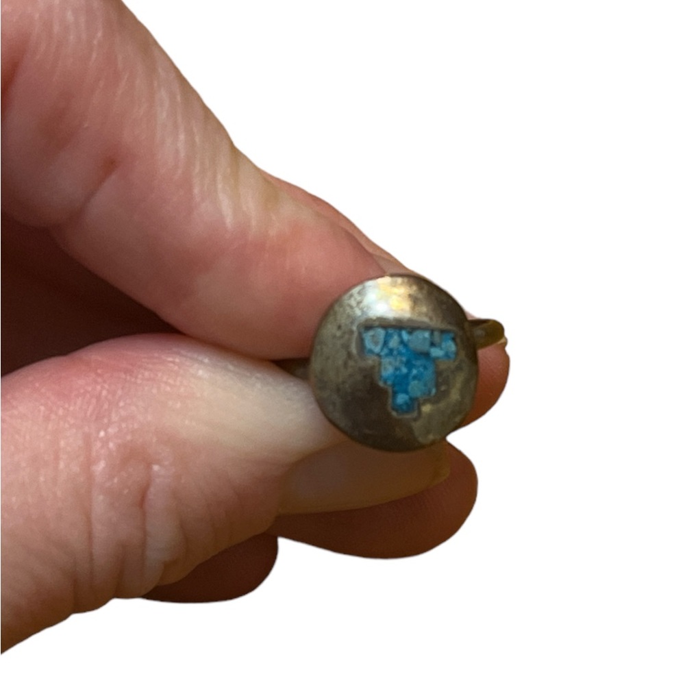 Vintage Sterling JBS Mexico Inlayed Ring